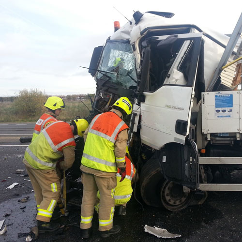 Firefighters Focus on A421 After Serious Accidents